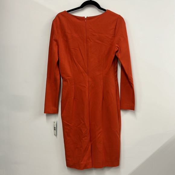 NEW Antonio Melani Women's Orange Bodycon Stretch Long Sleeves Dress 8 - Picture 7 of 8